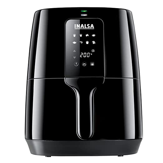 INALSA Air Fryer Nutri Fry Digital 4.2L|Imported Premium Range|Designed In Europe With International Health & Safety Standards|1400W with Smart AirCrisp Technology|Free Recipe book|2Yr Warranty INALSA Air Fryer Nutri Fry Digital 4.2L|Imported Premium Range|Designed In Europe With International Health & Safety Standards|1400W with Smart AirCrisp Technology|Free Recipe book|2Yr Warranty